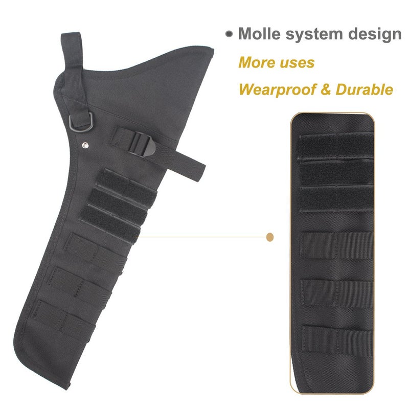 KRATARC Archery Lightweight Hip Arrow Quiver Foldable Compact Arrows Bag with Molle System Hanged for Target Shooting (Black- (with Belt)) - Image 3